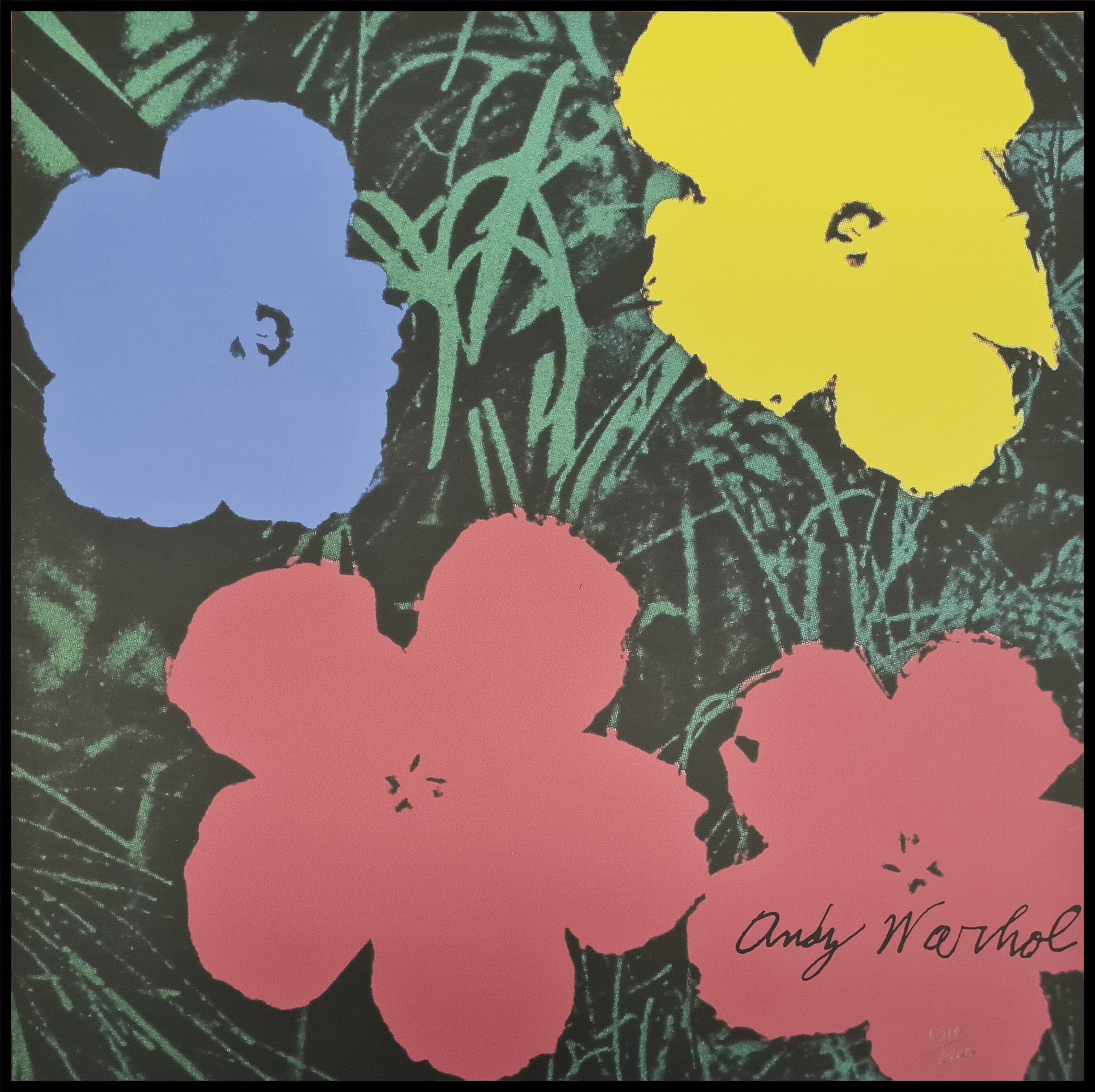 アンディーウォーホール、フラワー、大判、リトグラフ、限定版、 ANDY WARHOL ＊花＊リトグラフ＊限定 #xx/2400 CMOA サイン入り
