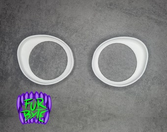 Ojos universales en blanco, impresos en 3D, para disfraz de furry