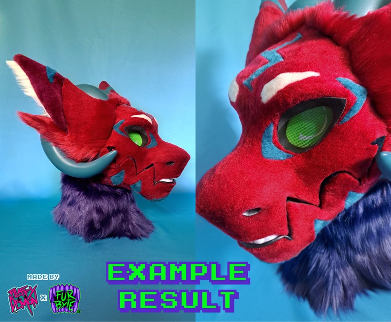 Wickerbeast 3D Printed Head Base Fursuit Furry Moving Jaw - Etsy