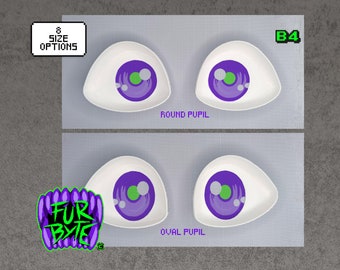 B4 - Espacios en blanco para ojos de traje de furry 3D Sígueme