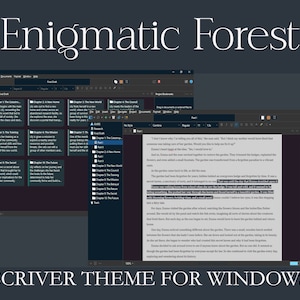 Enigmatic Forest Scrivener-thema voor Windows