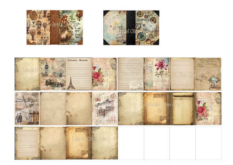 Printable Dollhouse Diarys, Travel Journal Books, DOWNLOAD 1:12 1 ...