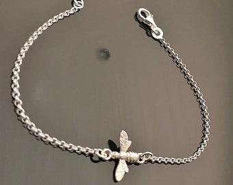 Small bee bracelet silver 925/000 Nature jewel