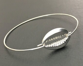 Bracelet jonc coquillage en argent 925/000