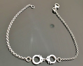 Handcuff bracelet in solid silver 925/000