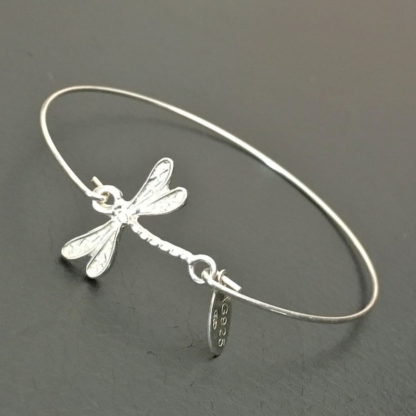 Bracelet jonc libellule en argent 925/000 bijou nature