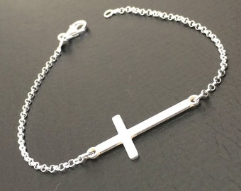 925/000 silver cross bracelet length 18 cm