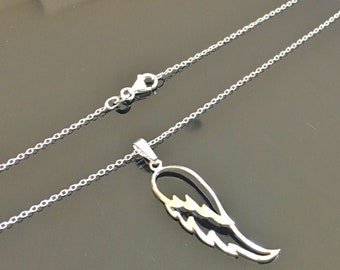 Angel wing necklace in 925/000 silver pendant on 45 cm chain