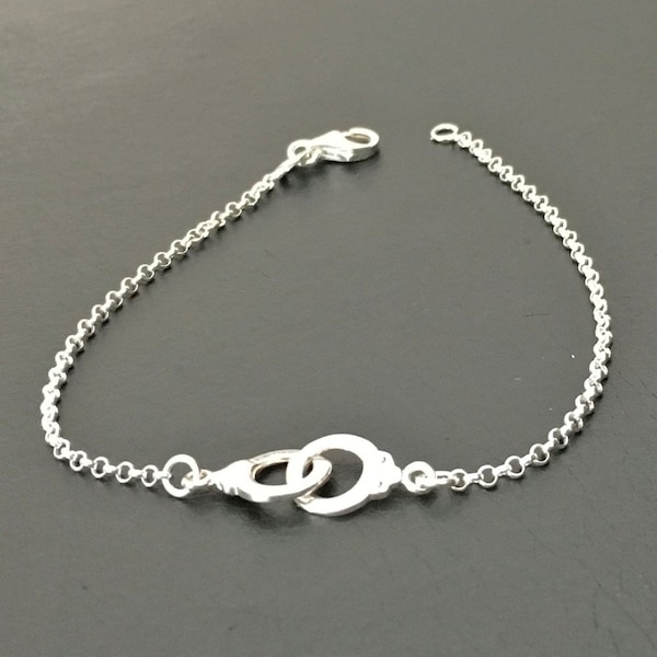 Bracelet menottes en argent 925/000