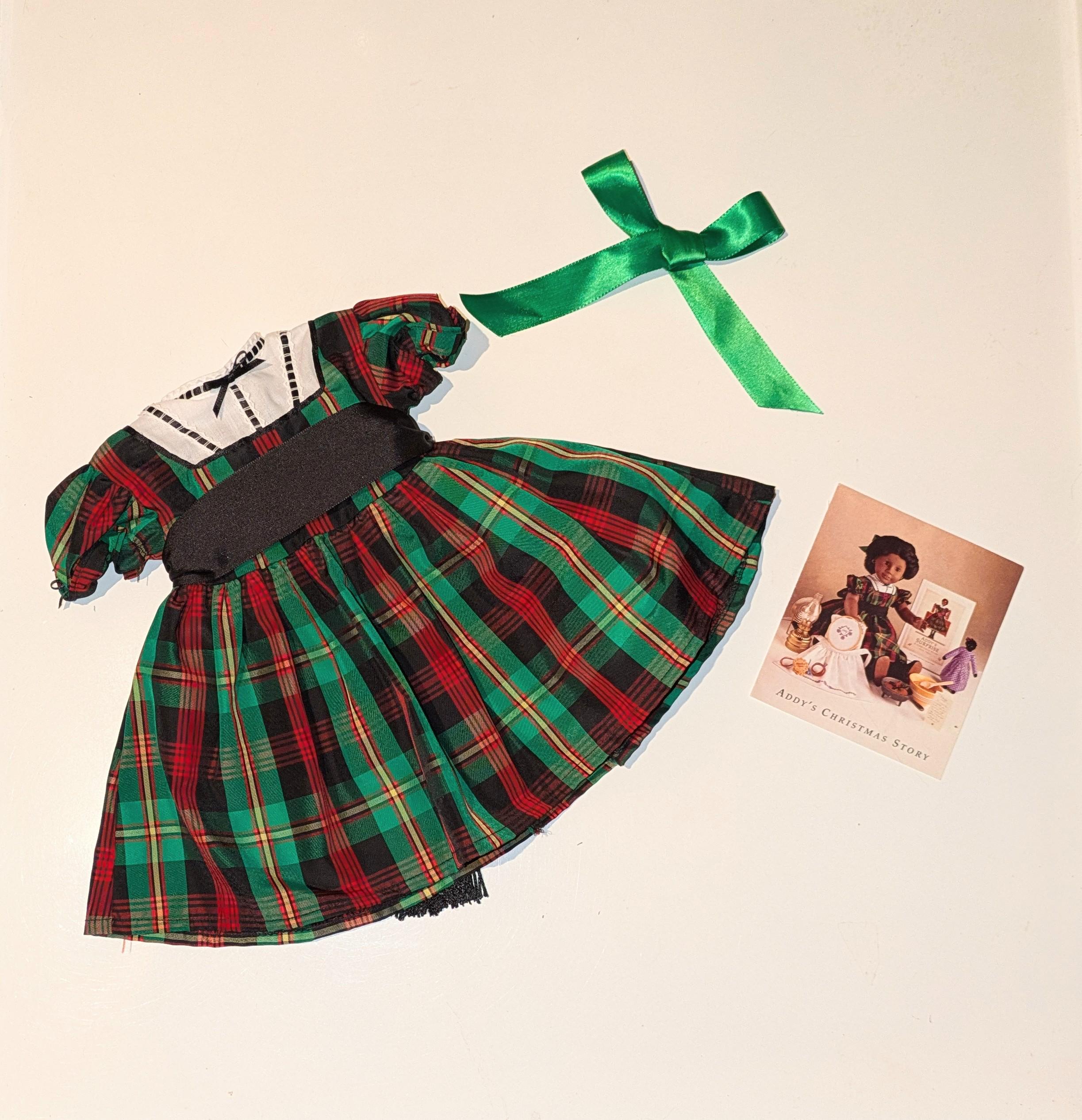 American Girl Pleasant Company Addy Tarten Plaid Dress Also Know as Her Christmas  Dress With Unused Original Hair Ribbon & Brochure - Etsy