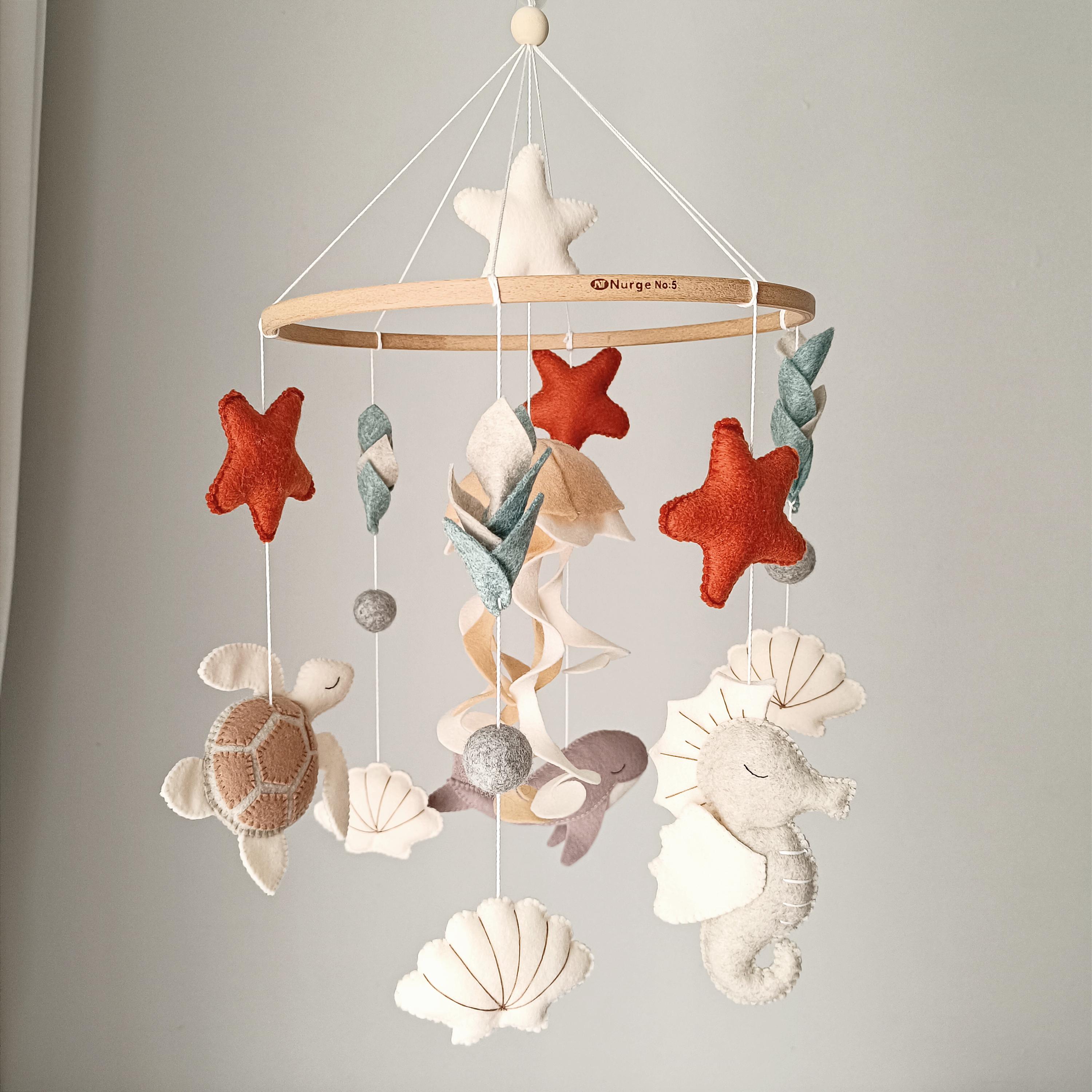 Ocean Baby Mobile, Nautical Nursery Decor, Felt Sea Creatures - Etsy