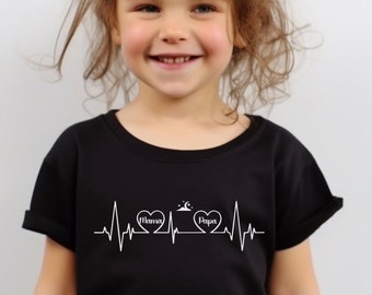 Mama Papa en ik shirt, aangepast Valentijnsdag shirt voor kinderen, Valentijnsdag shirt, kinder shirt, Valentijnsdag cadeaus voor kinderen, kinder shirts