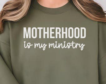 Sudaderas cristianas, sudadera "La maternidad es mi ministerio", regalos cristianos para ella, ropa religiosa, regalo Montessori para la educación en casa