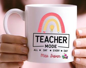 La enseñanza es un trabajo de corazón, agradecimiento personalizado al maestro, tazas inspiradoras para maestros, regalo personalizado para maestros, regalo de agradecimiento al maestro