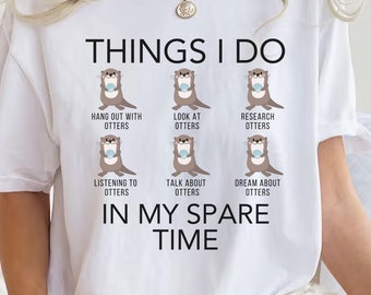 Otter Shirt, Cute Otter Shirt, Otter Tee, Otter Clothes, Animal Shirts, Otter Gift, Animal Lover Shirt, Retro Otter Shirt,Funny Otter Shirt
