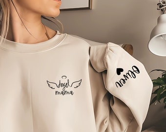Custom Name Angel Mom Shirt, Grieving Mother Shirt,Memorial Shirt, Infant Loss,Healing from Loss,Pregnancy Loss,Rip shirt,Rest in Heaven