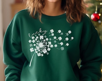 Camisa de trébol de la suerte, todos en el pub se ponen borrachos, regalo del día de San Patricio, camisa irlandesa, sudadera de la suerte para mujer, desfile de bebidas irlandés
