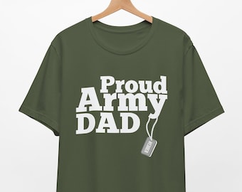 Spersonalizowana koszulka Proud Army Dad, spersonalizowana koszulka Army Dad, koszulka Soldier Dad, Army Family Day, prezent dla ojca z armii USA, koszulka Military Dad, ArmyDaddy