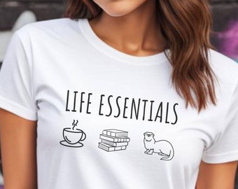 Otter Shirt,Otter Clothes,Otter Gift,Funny Otter Shirt,Reading Lovers Gift,Coffee and Otter Lover Shirt,Books and Otter Lover Shirt,Coffee