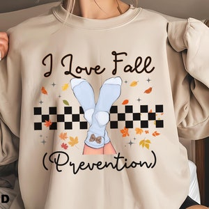 I Love Fall Prevention Shirt,Thanksgiving Nurse Sweater,Fall Risk DPT SPT Pta Crewneck,OT Physical Therapy Shirt,Fall Nurse Shirt,Autumn Tee