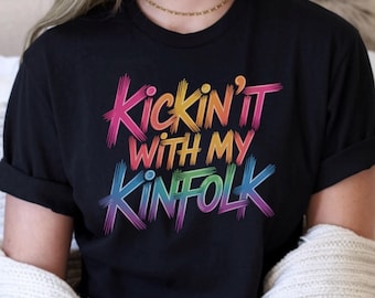Kickin It with My Kinfolk Comfort Colors T-Shirt,Family Reunion Shirt,Funny Reunion TShirt,Gift For Family,Retro Family Reunion Trendy Tee
