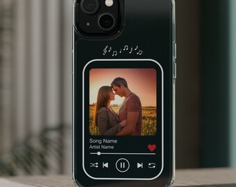 Custom Couple Photo Music Plaque Phone Case,Valentines Day Gifts,Couple Gift,iPhone 15 14 13 12 11 Max Pro, Galaxy S22, S21 S20,Mom dad Gift