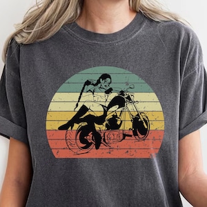 Women Motorcycle Sunset Shirt,Real Women Ride Bikes,Comfort Colors Biker Girl Shirt,Motorbike Woman Tee,Females Biker Shirt,Biker Mom Gift