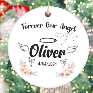 Personalized Baby Memorial Ornament,Sympathy Gift,Miscarriage Angel Baby Gift,Infant Loss,Stillbirth Keepsake,Custom Baby Miscarriage Gift