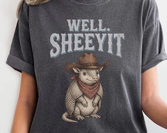 Comfort Colors Armadillo Shirt Funny Mental Health Animal T-shirt Western Graphic Armadillo Tee Vintage Cowboy Tee Retro Country Rodeo Top