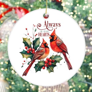 Kardinal Ornament Erinnerungsgeschenk Kardinal Schneeflocke Weihnachtsverzierung Roter Vogel Weihnachtsverzierungen Personalisierte Ehepartner Mama Papa In Erinnerung Oma