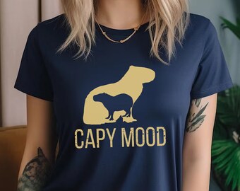 Capy Stimmung Shirt,Capybara T-Shirt,Lustiges Capybara Shirt,Capybara Kleidung, niedlicher Capybara, niedliches Capybara Geschenk,Capybara Liebhaber Geschenk, Capybara Geschenk