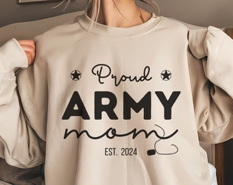 Custom Proud Army Mom Sweatshirt,Personalized Army Mom Shirt,Soldier Mom Shirt,Army Family Day,USA Army Mom Gift,Military Mom Shirt,ArmyMama