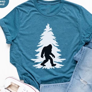 Bigfoot Christmas Tree Shirt,Bigfoot Christmas Shirt,Bigfoot Santa Christmas Lights Shirt,Bigfoot Merry Sasquatch Christmas,Bigfoot Lover Te