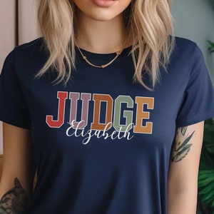 Custom Name Judge Shirt, Personalized Name Judge&#39;s Shirt, Contest Judge Tshirt, Competition Judge Shirt, Court Judge Gift, Gift for Judge