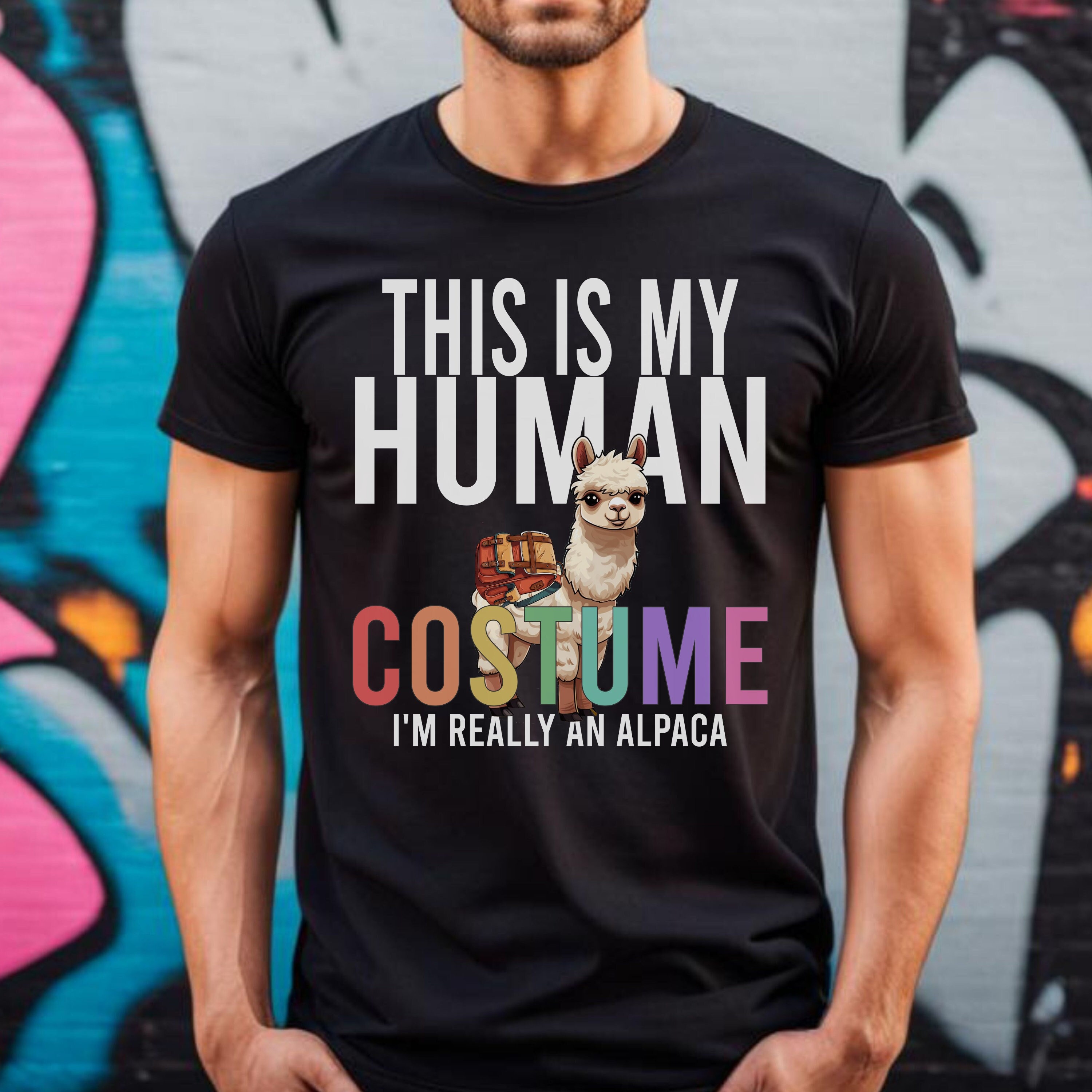 This Is My Human Costume Shirt, I Am Really an Alpaca Shirt, Cosplay Shirt, Halloween Costume, Alpaca Shirt, Funny Alpaca Shirt, Alpaca Gift