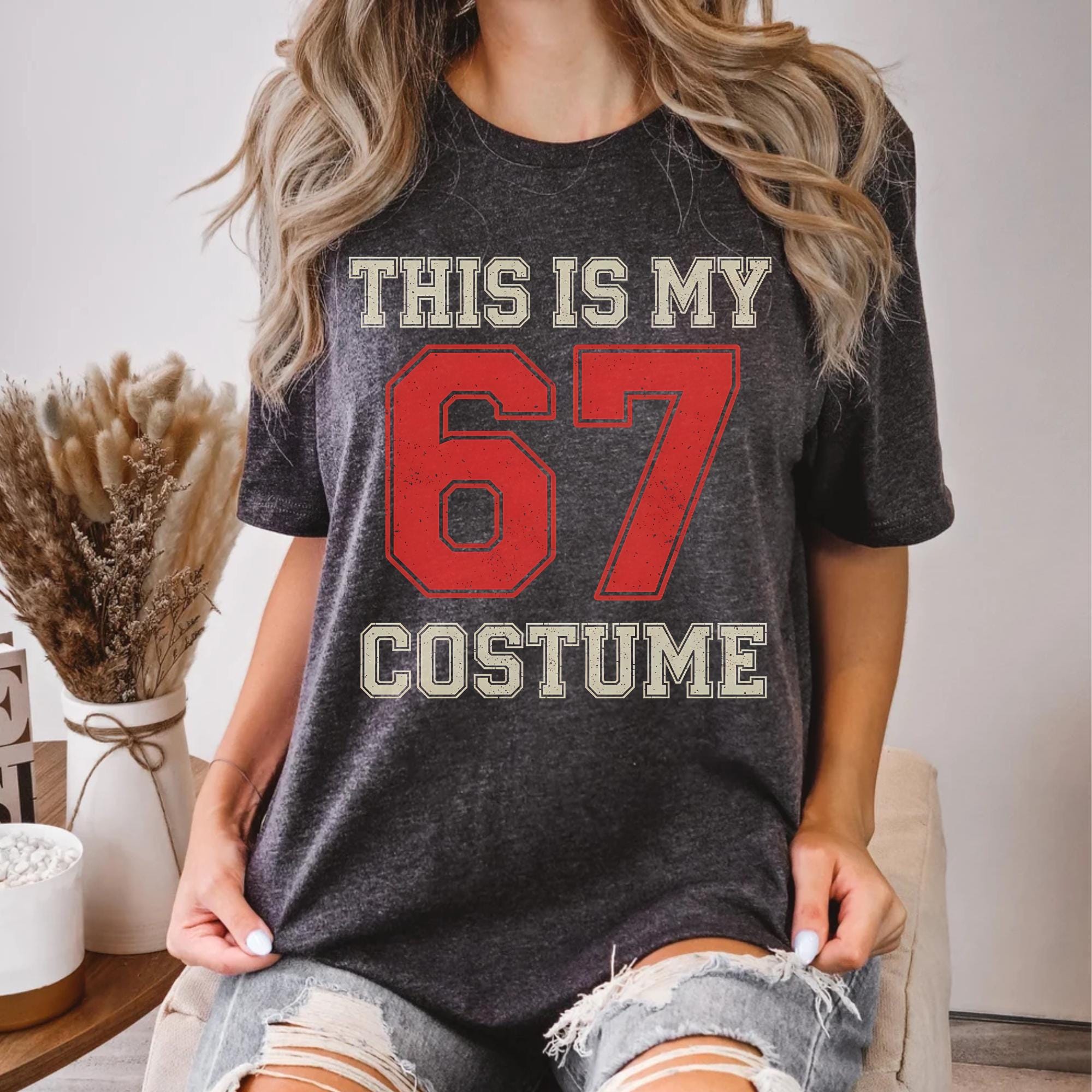 This is My 67 Costume,viral Internet Six Seven Meme T-shirt,let's Get ...