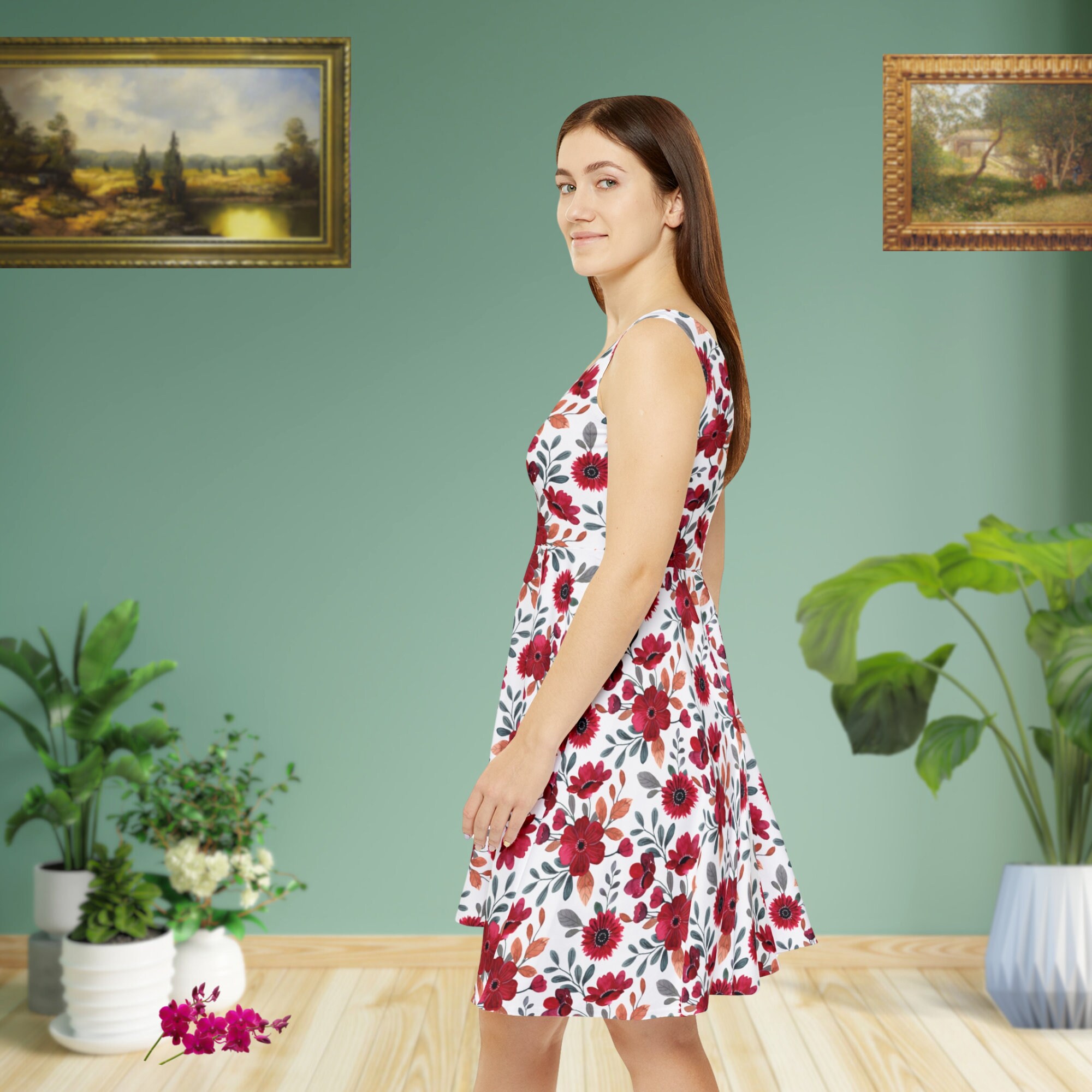 crew neck see through floral printed skater dresses Windsor Sweet Like Daydreams Floral Lace Skater Dress at Hamilton Place in  Chattanooga, TN