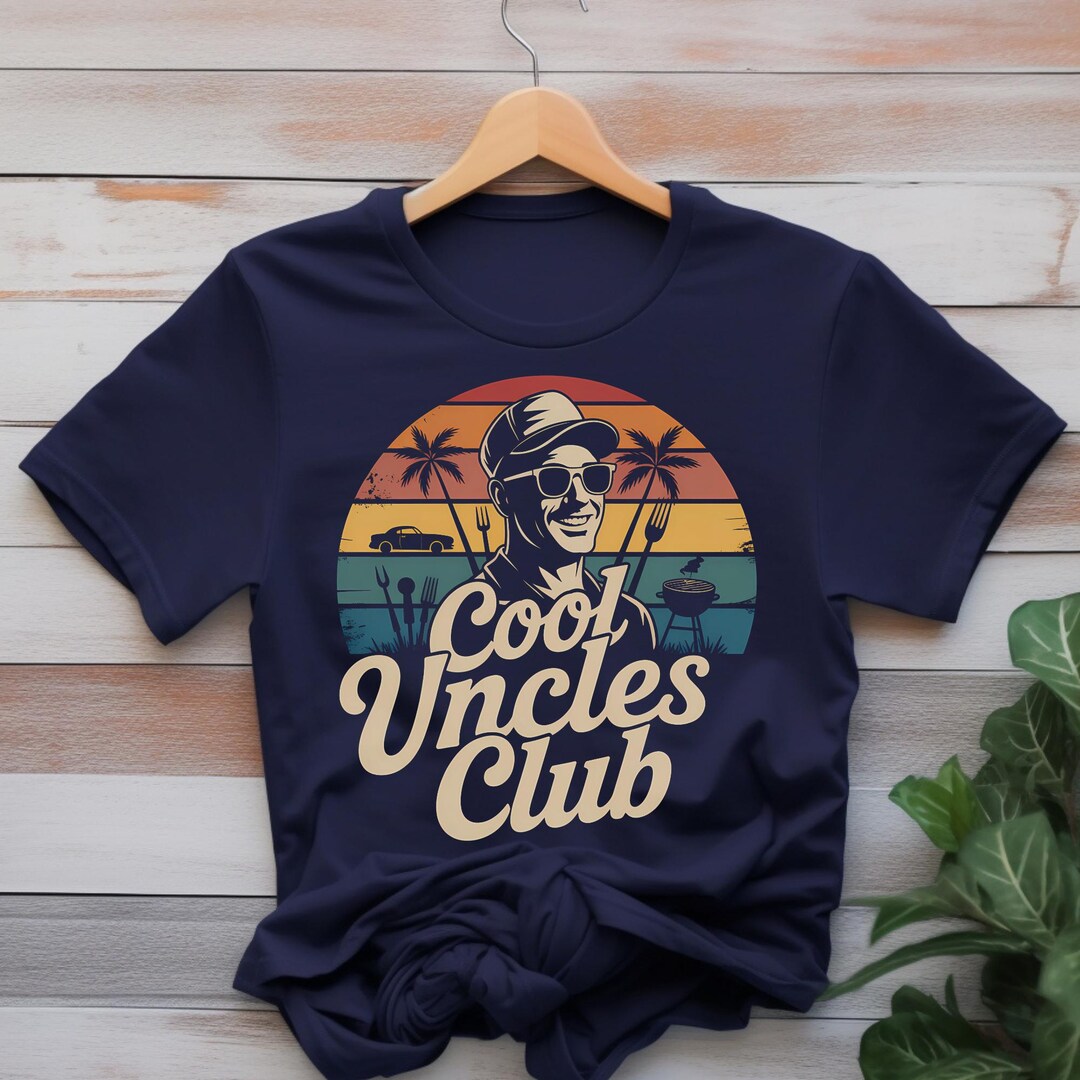 Retro Sunset Cool Uncles Club Shirt Pregnancy Announcement Tshirt for ...