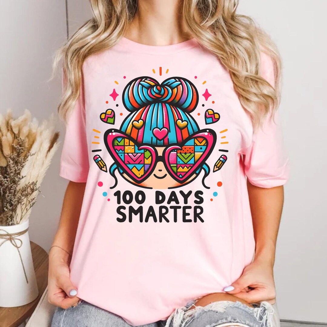 Cute 100 Days Smarter Back to School Shirt,100 Day of School Shirt for ...
