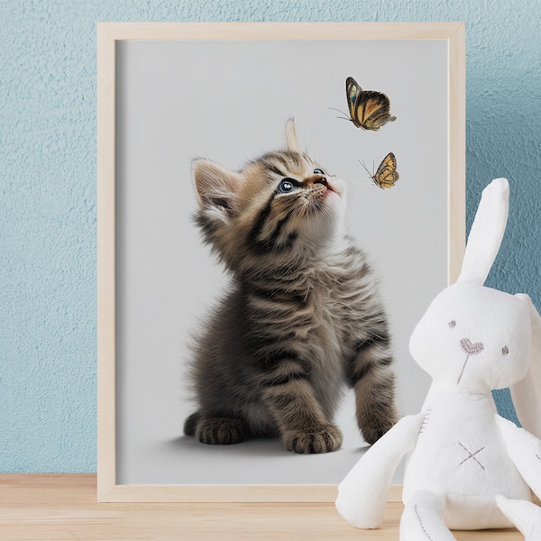 Kitten Wall Art Etsy