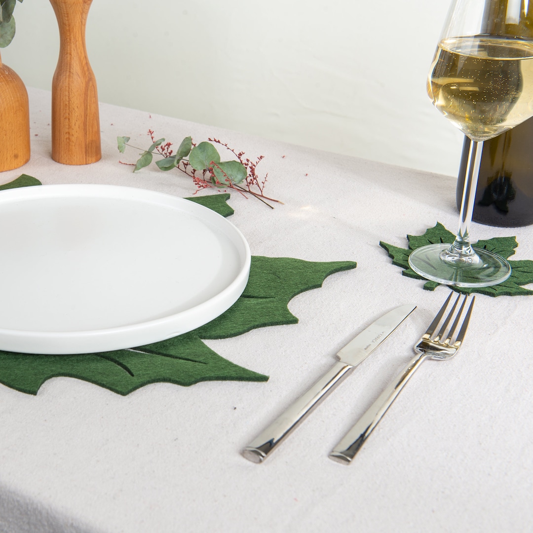 Leaf Shaped Placemat Etsy