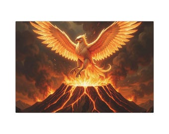 Lienzo "El Fénix Ascendente" / Cuadro de pared mate estirado