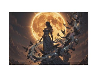 Lienzo "Diosa a la luz de la luna" / Lienzo estirado mate