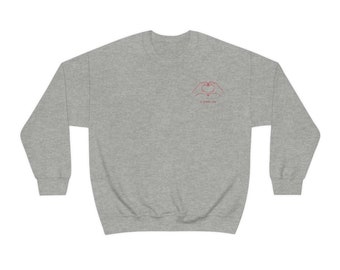 I Heart You comfy Unisex Heavy Blend Crewneck Sweatshirt