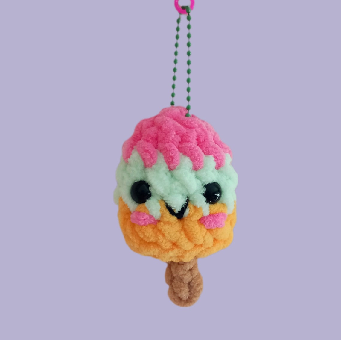 Mini Popcicle Pattern No Sew Mini Popsicle Crochet Pattern: Amigurumi Keychain (PDF) - Etsy