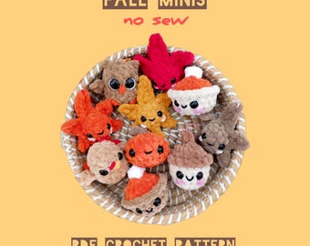 Fall Minis No Sew Crochet Pattern Bundle (PDF Pattern)