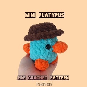 Mini Platypus Crochet Pattern: Amigurumi Keychain PDF