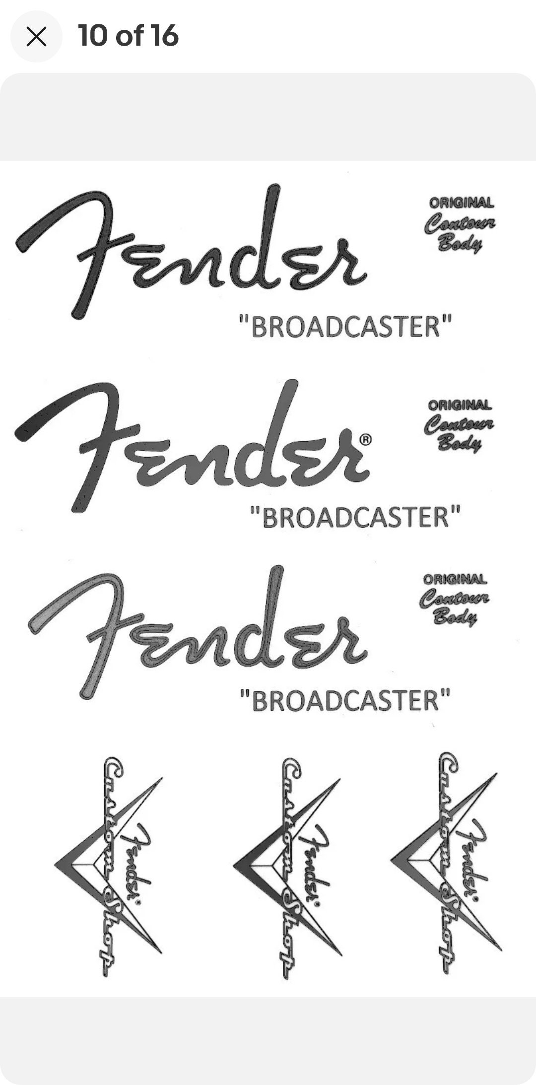 Fender Broadcaster Headstock Decals Etsy