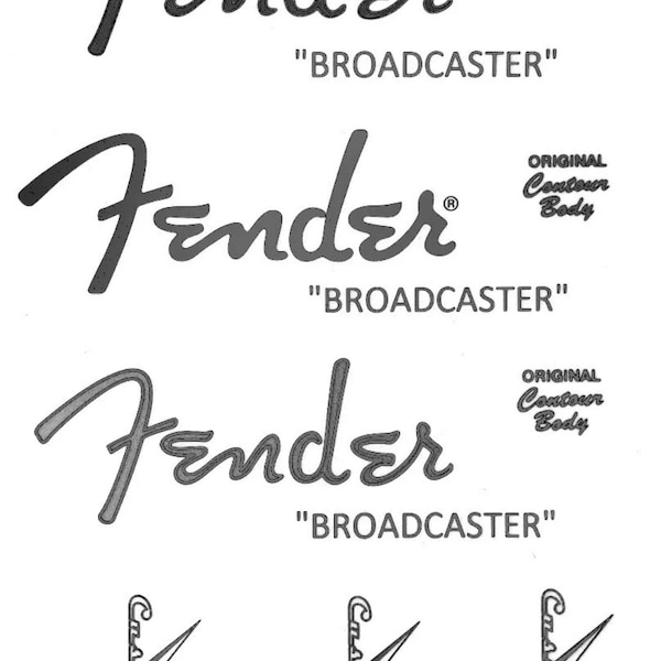 Fender Broadcaster Headstock Decals