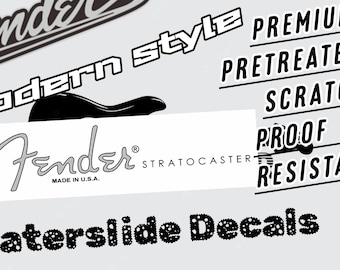 Fender Stratocaster Headstock Decals Modern